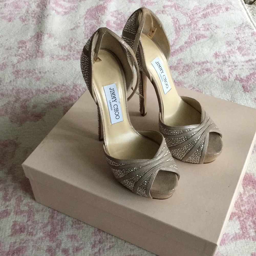 Jimmy Choo Swarovski crystal heels